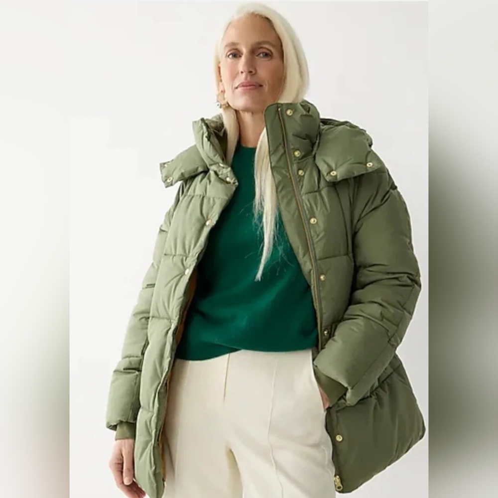 Womens JCREW New Chateau Puffer Coat- Large